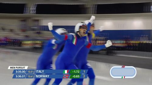 Italia dello speed skating stellare! ghiotto trascina gli azzurri all'oro nell'inseguimento a squadre: rivivi la gara